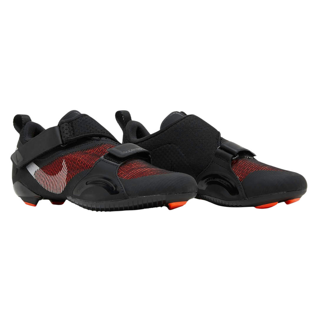 Nike - Women's SuperRep Cycle 'Black Hyper Crimson' - Black / Hyper Crimson / Metallic Silver