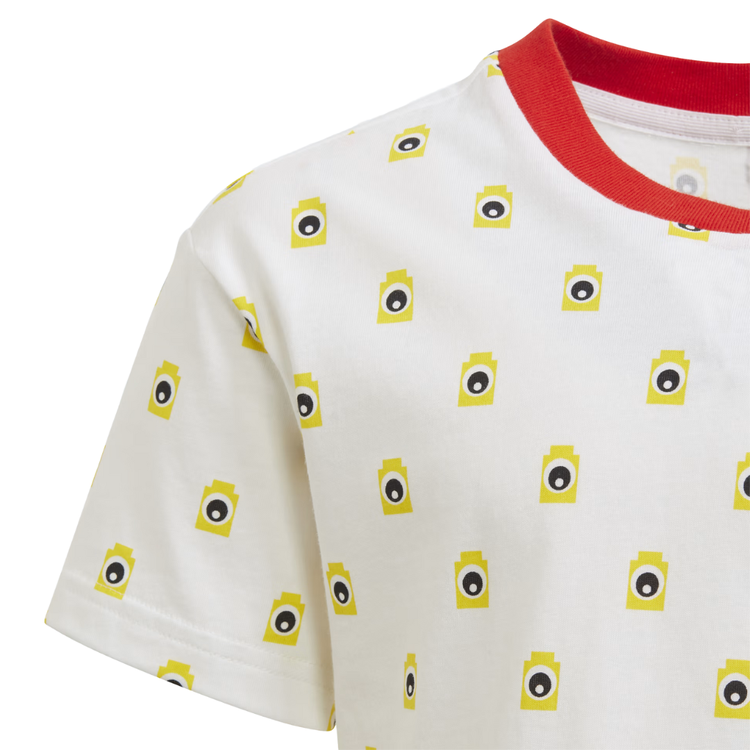 Adidas - Kid's X Classic LEGO Bricks Tee - White / Yellow / White / Black