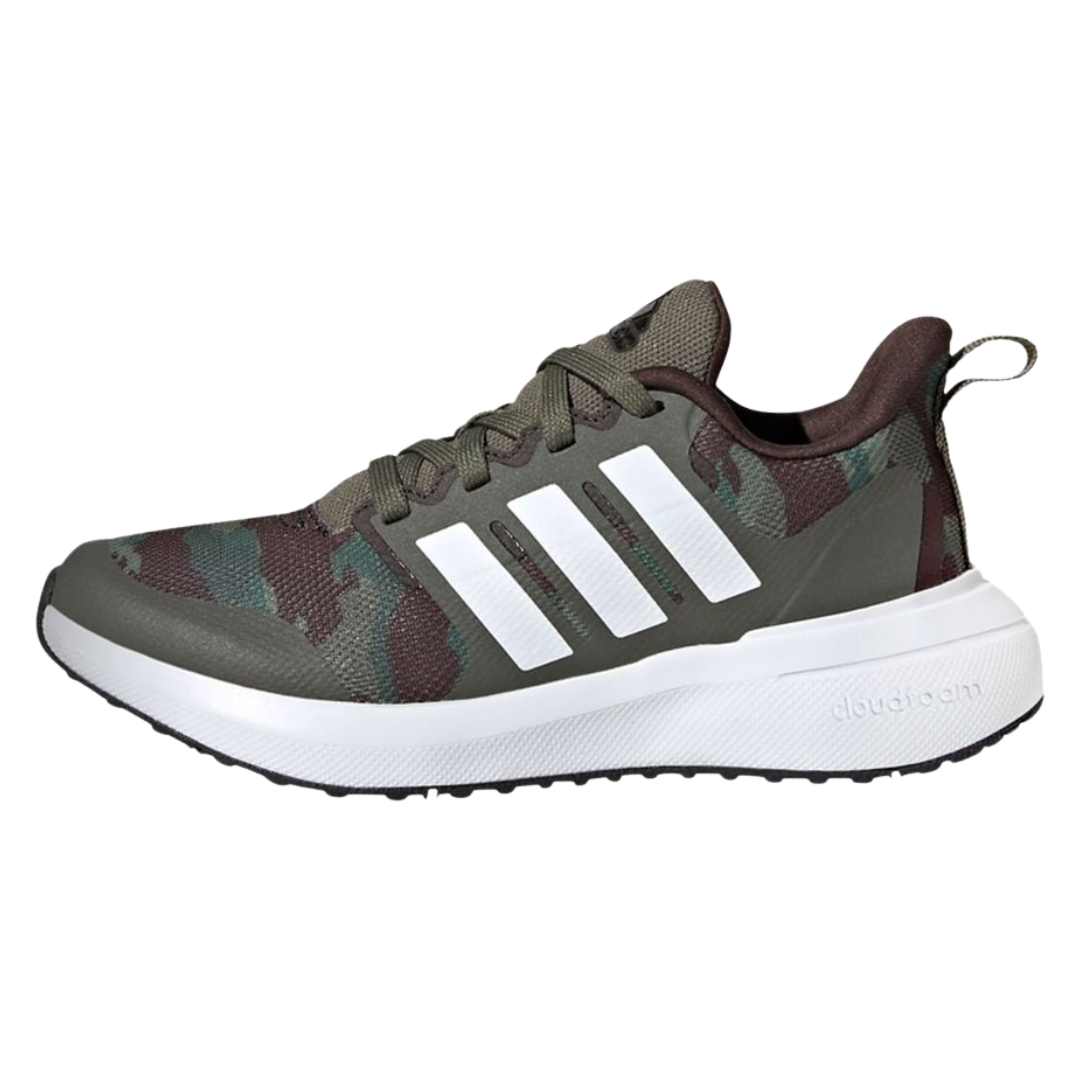 Adidas - Kid's FortaRun 2.0 Cloudfoam Sport Big Kid 'Olive Strata Camo' - Olive Strata / Cloud White / Core Black