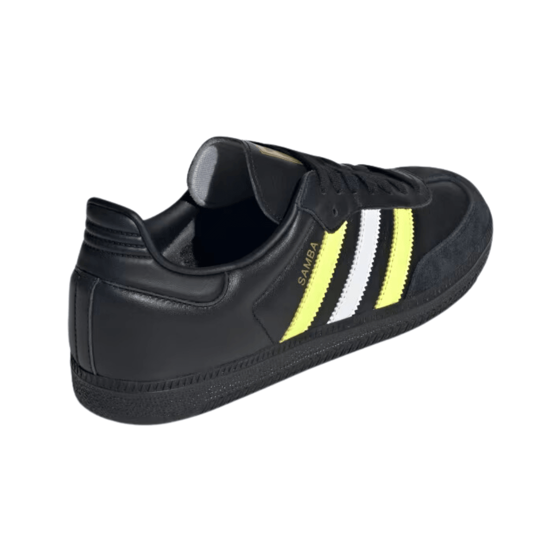 Adidas - Men's Samba OG Shoes - Core Black / Solar Yellow / Matte Gold