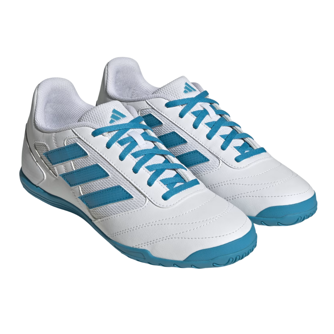 Adidas - Men's Super Sala 2 Indoor 'White Blue' - Cloud White / Bold Aqua / Bold Aqua