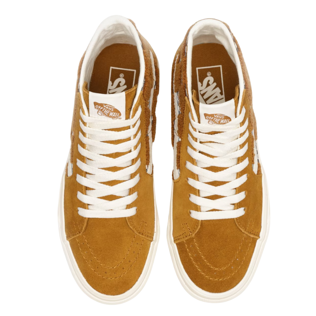 Vans - Men's Sk8 - Hi Tapered Tufted Check - Golden Brown