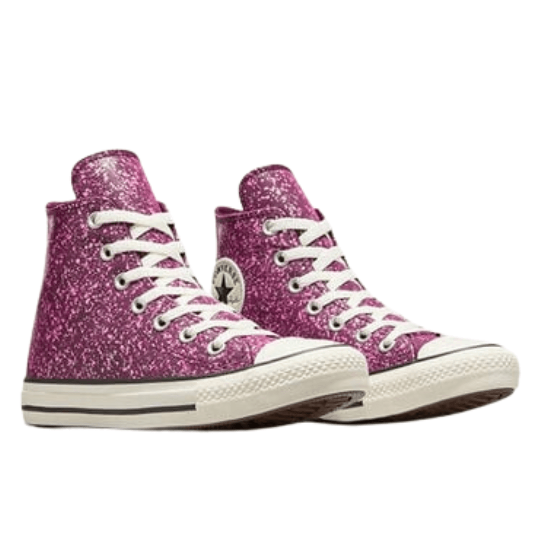 Converse - Women's Chuck Taylor All Star High 'Glitter - Orchid Abyss' - Orchid Abyss / Egret / Black