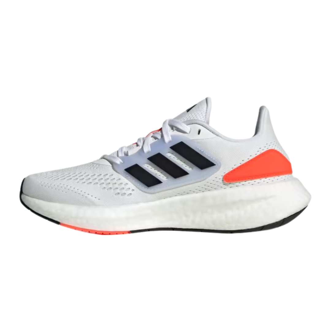 Adidas - Women's PureBoost 22 'Crystal White Orange' - Crystal White / Core Black / Cloud White