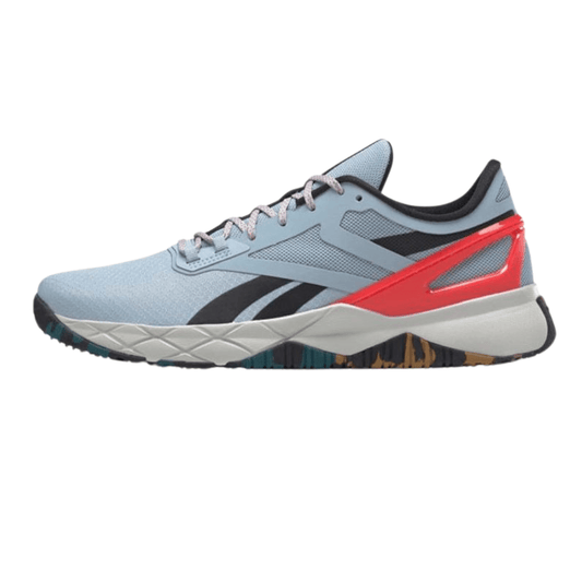 Reebok - Men's Nanoflex TR 'Gable Grey Cherry Camo' - Gable Grey / Core Black / Neon Cherry