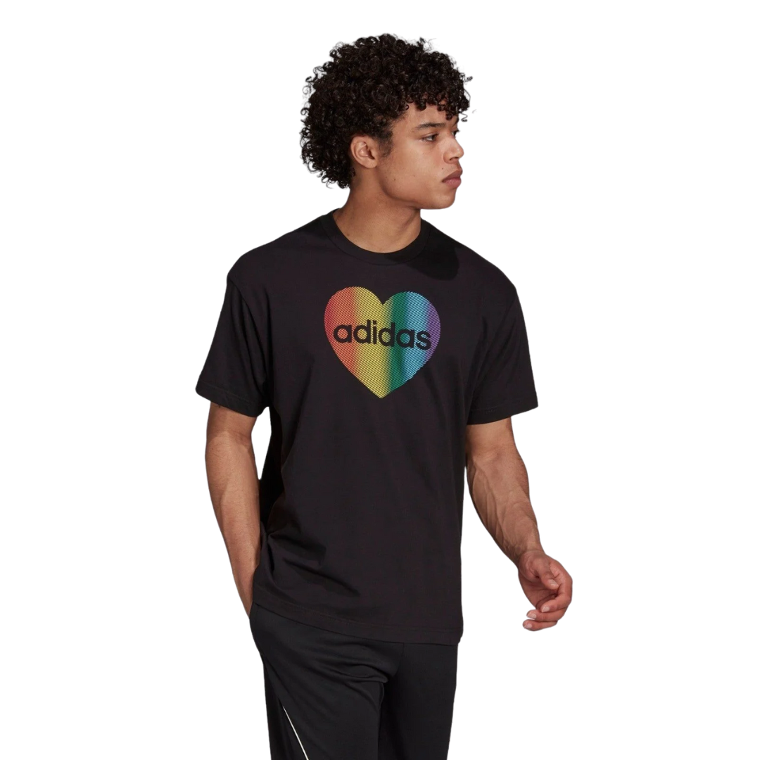 Adidas - Pride Heart Unisex Graphic Tee - Black