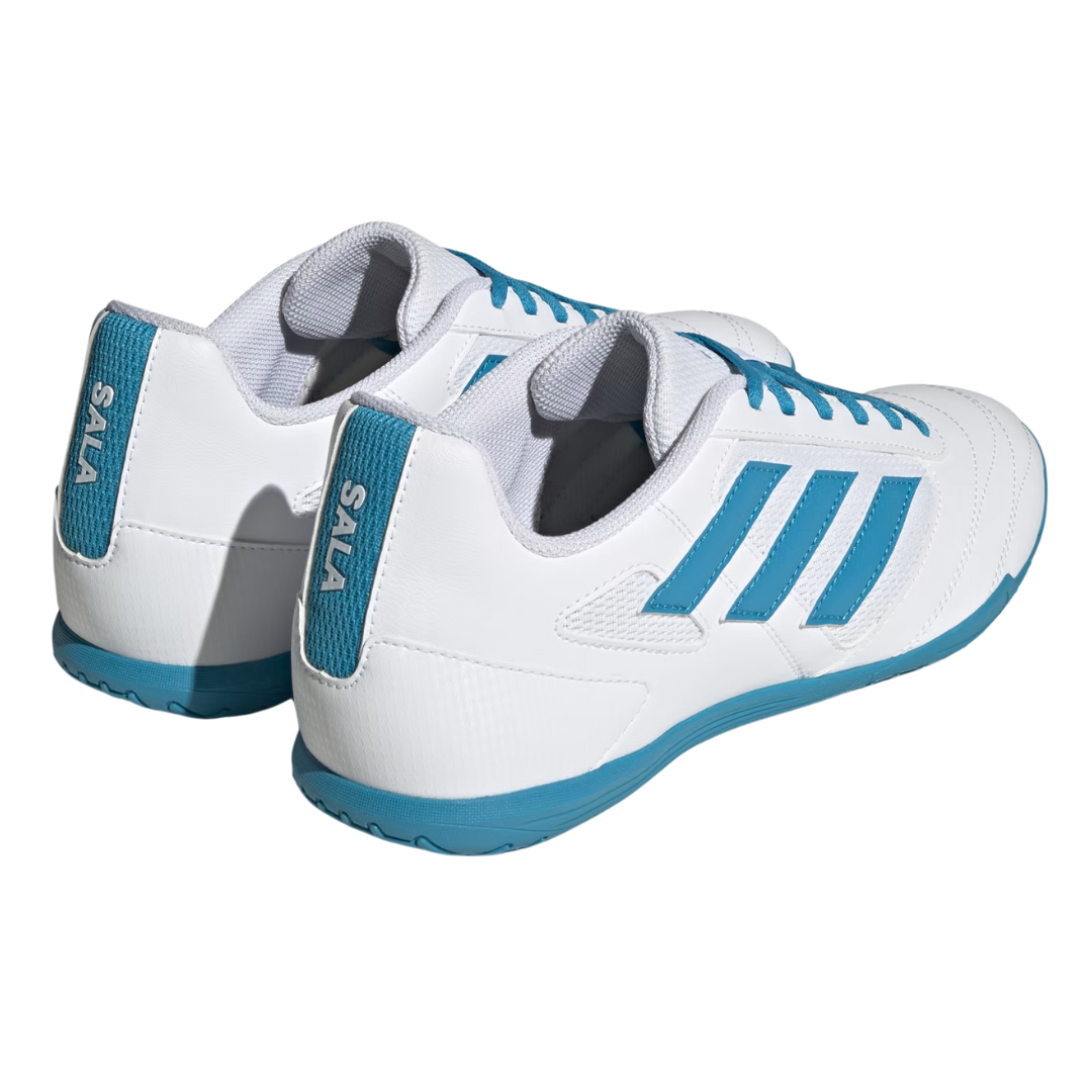 Adidas - Men's Super Sala 2 Indoor 'White Blue' - Cloud White / Bold Aqua / Bold Aqua