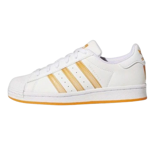 Adidas - Kid's Superstar J 'White Orange Rush' - Cloud White / Orange Rush / Acid Orange