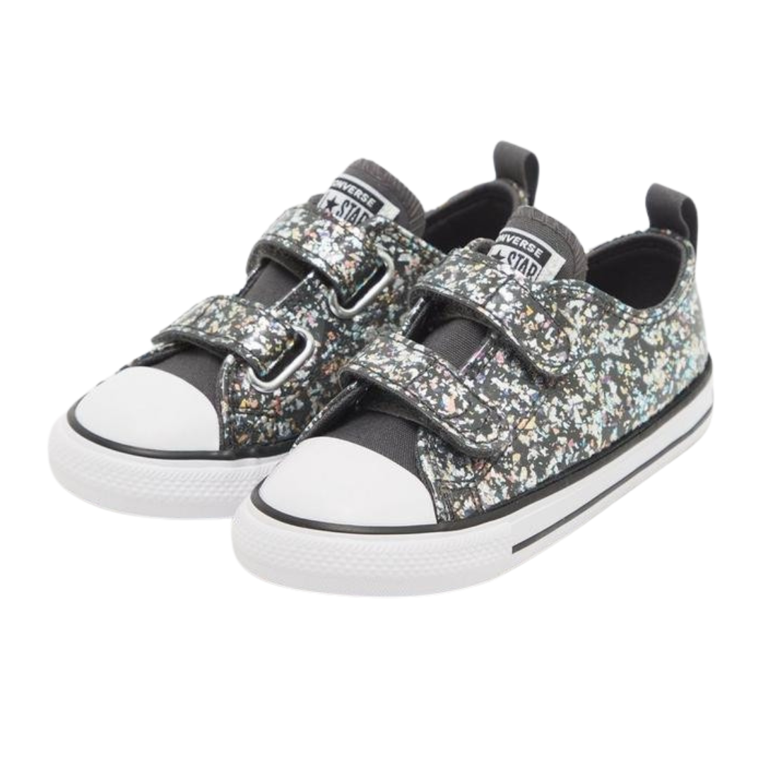 Converse - Kid's Chuck Taylor All Star EasyOn Low TD 'Glitter - Dark Matter' - Dark Matter / White / Black