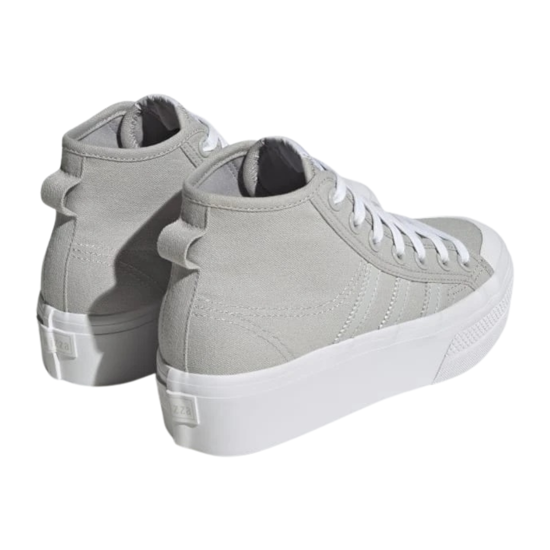 Adidas - Kid's Nizza Platform Mid J 'Grey' - Grey Two / Grey Two / Cloud White