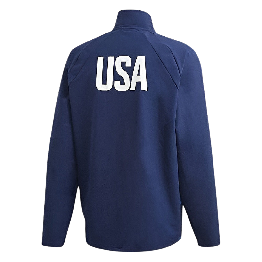 Adidas - Men's USA Volleyball Warm Up Jacket Team - Navy Blue / Glory Blue