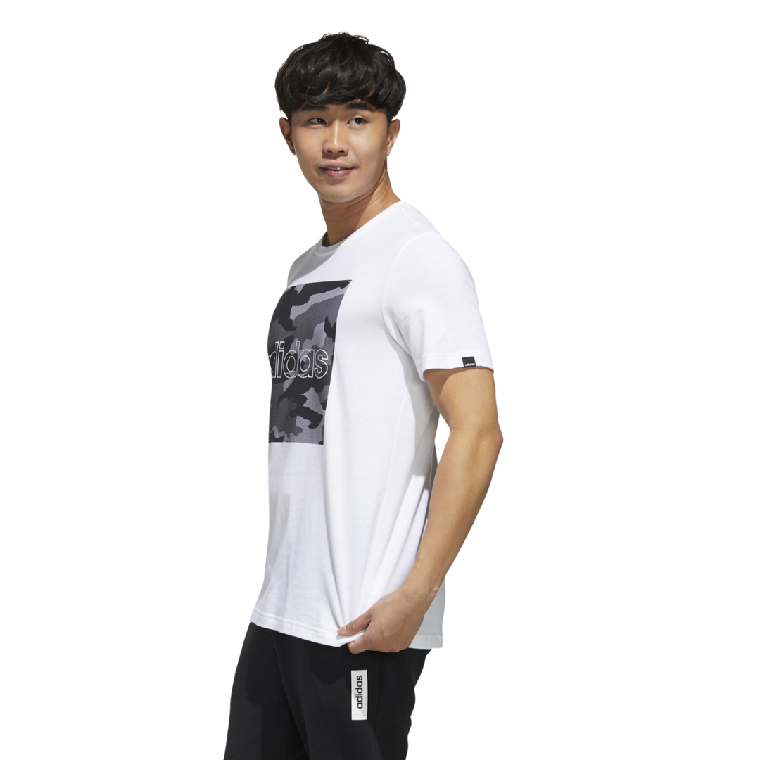 Adidas - Men' s Camouflage Box Tee Shirt - White / Black