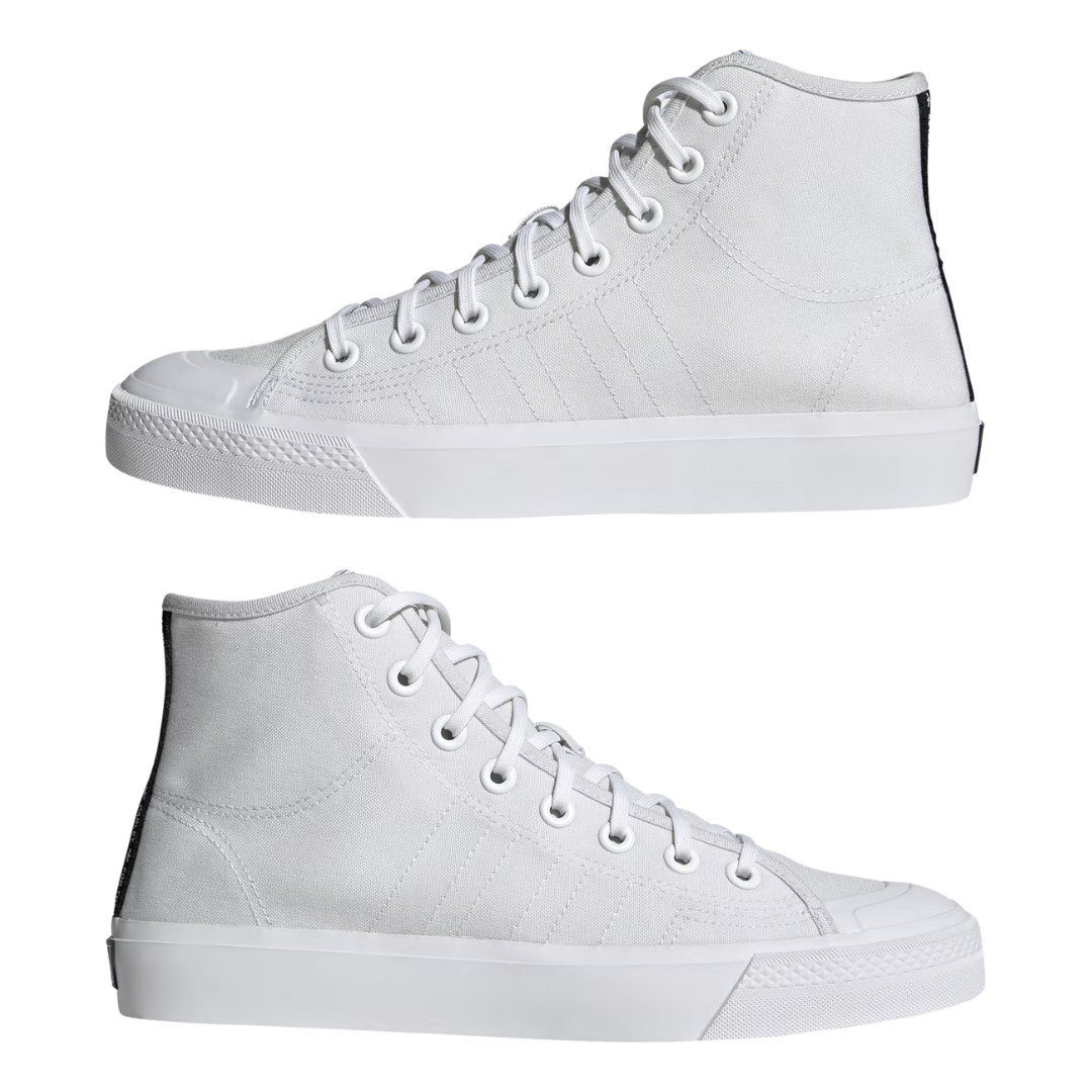 Adidas - Men's Nizza Hi 'White Black' - Cloud White / Cloud White / Core Black