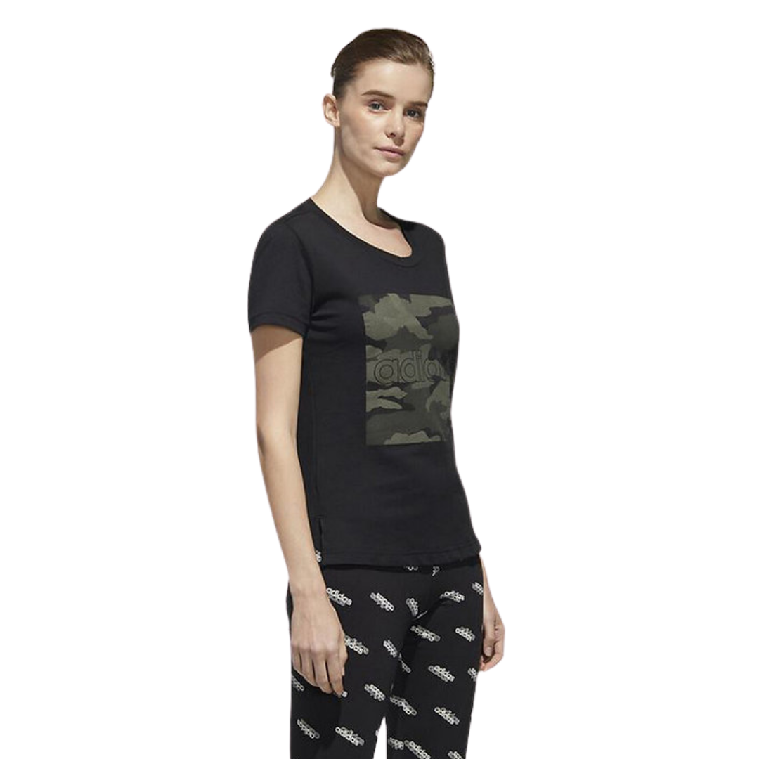 Adidas - Women's Boxed Camo Tee - Shirt - Black / Green