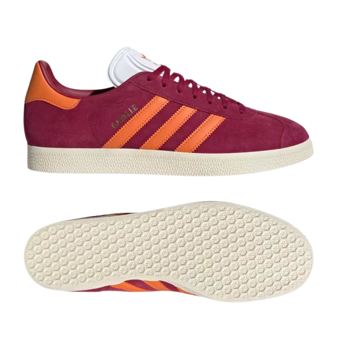 Adidas - Men's AS Roma x Gazelle 'Home Kit' - Legacy Burgundy / Unity Orange / Cream White