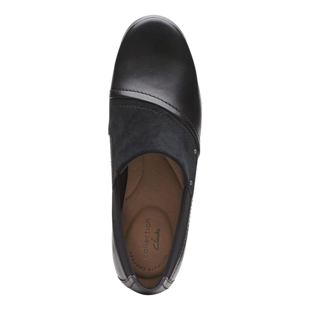 Clarks - Women's Emily Step Loafer - Black Leather