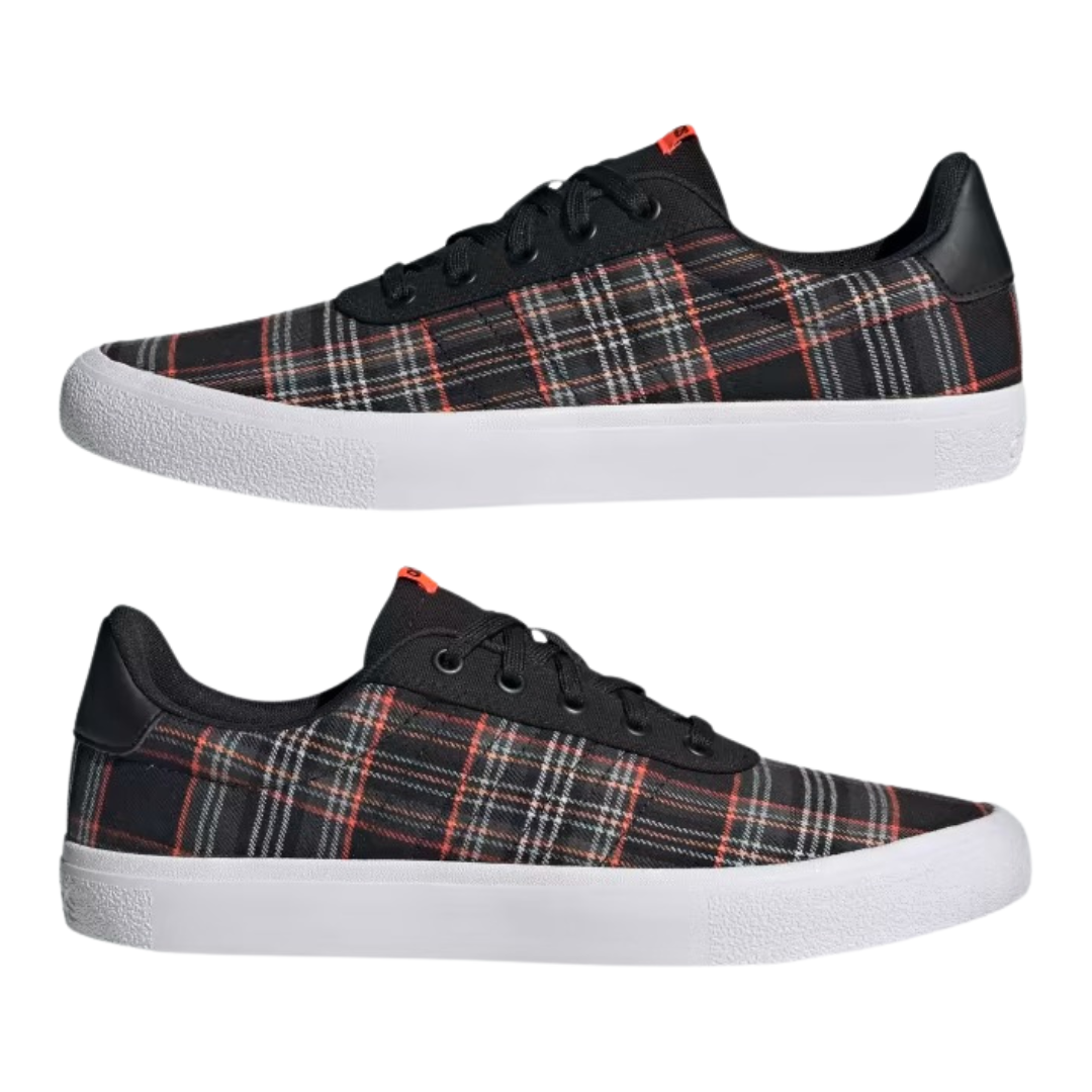 Adidas - Men's Vulc Raid3r 'Black Orange Plaid' - Core Black / Grey Six / Grey Two