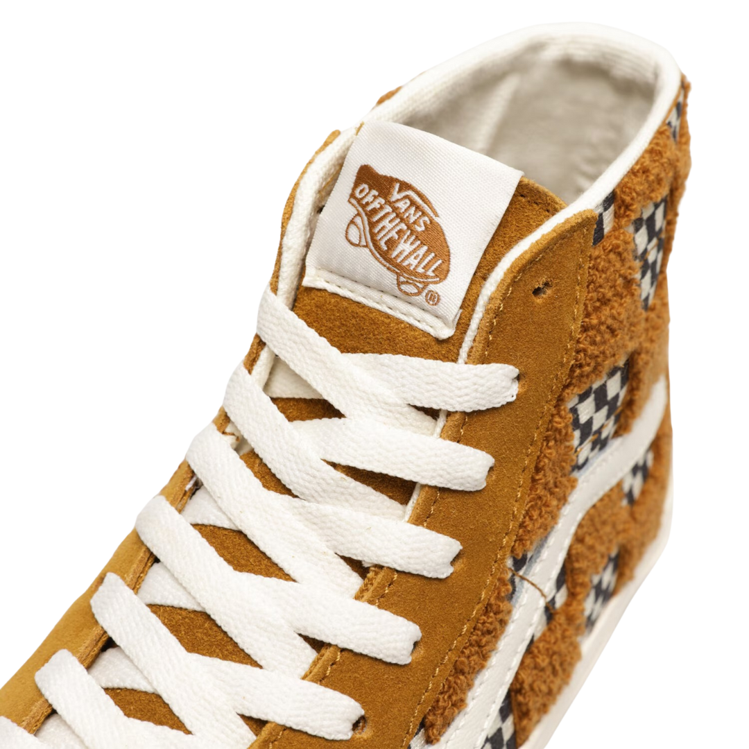 Vans - Men's Sk8 - Hi Tapered Tufted Check - Golden Brown