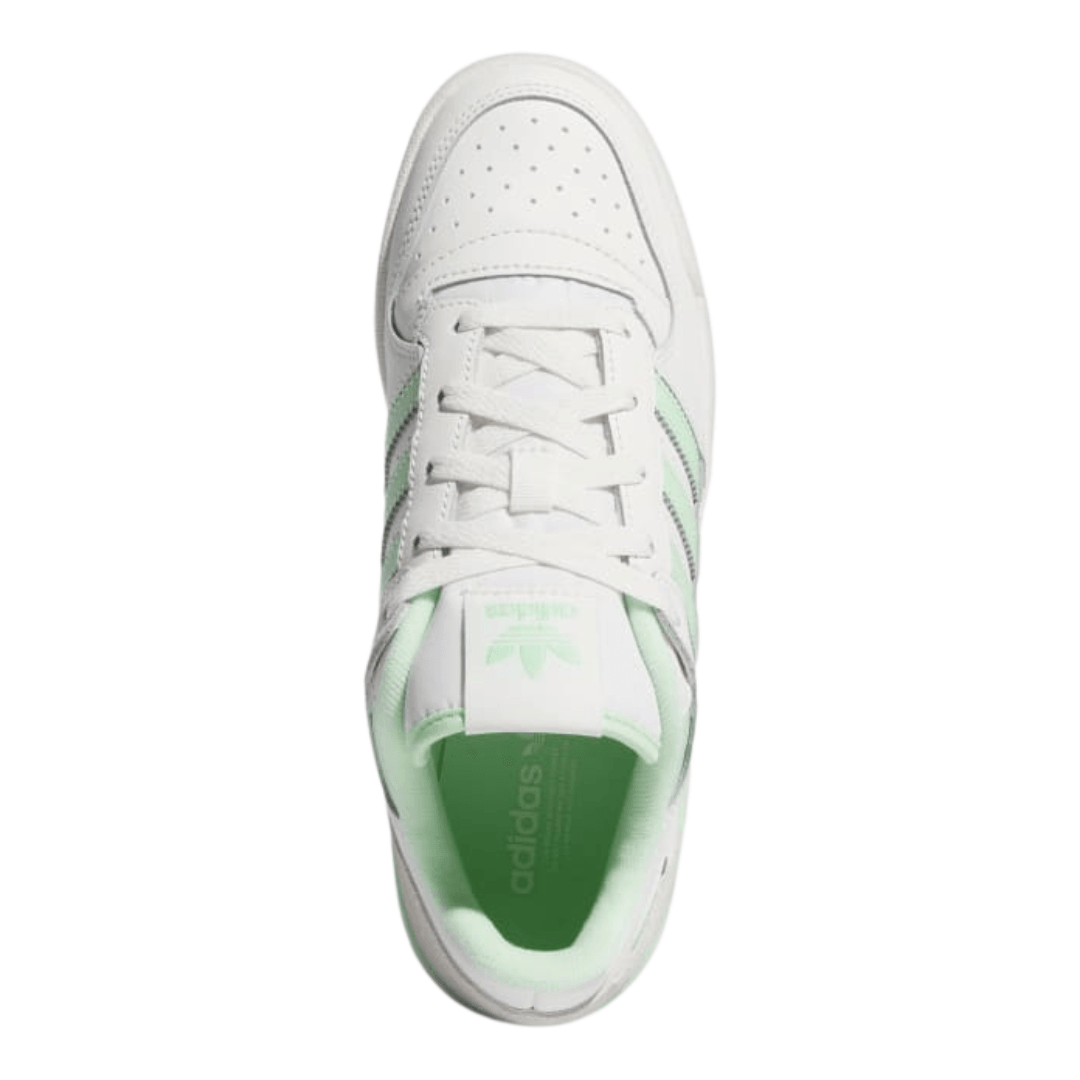 Adidas - Women's Forum Low CL Shoes - Cloud White/ Semi Green Spark/ Cloud White