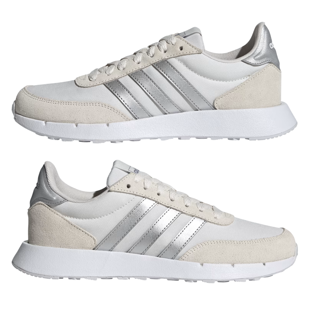 Adidas - Women's Run 60s 2.0 'Chalk Silver Metallic' - Chalk White / Silver Metallic / Dash Grey