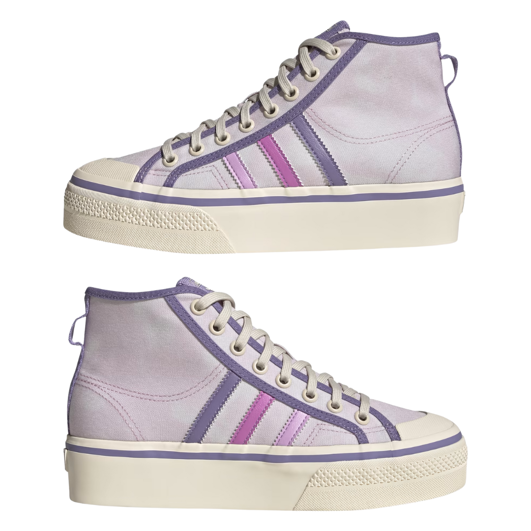 Adidas - Women's Nizza Platform Mid 'Almost Pink Pulse Lilac' - Almost Pink / Pulse Lilac / Wonder White