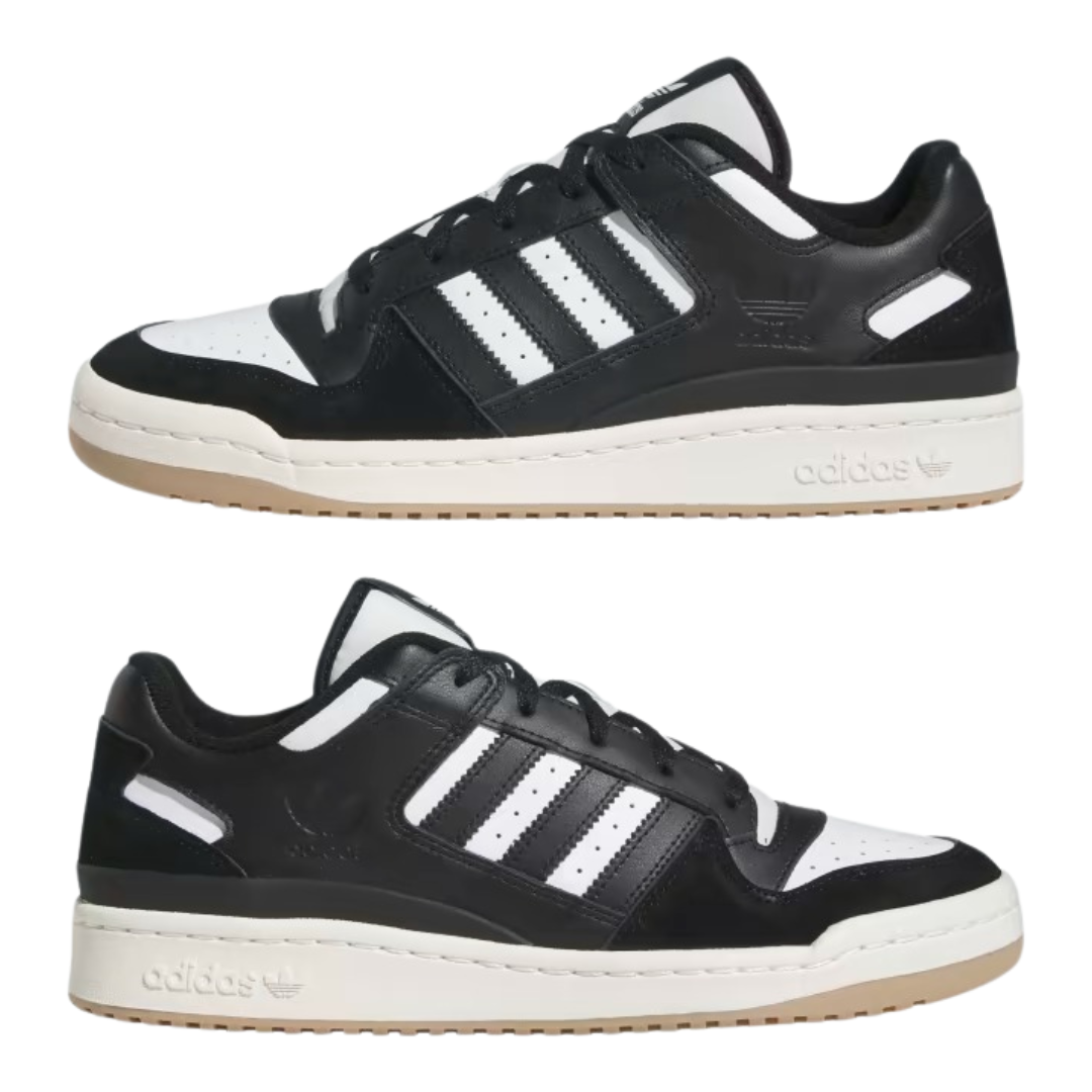 Adidas - Men's Forum Low 'Black White Gum' - Core Black / Cloud White / Cream White