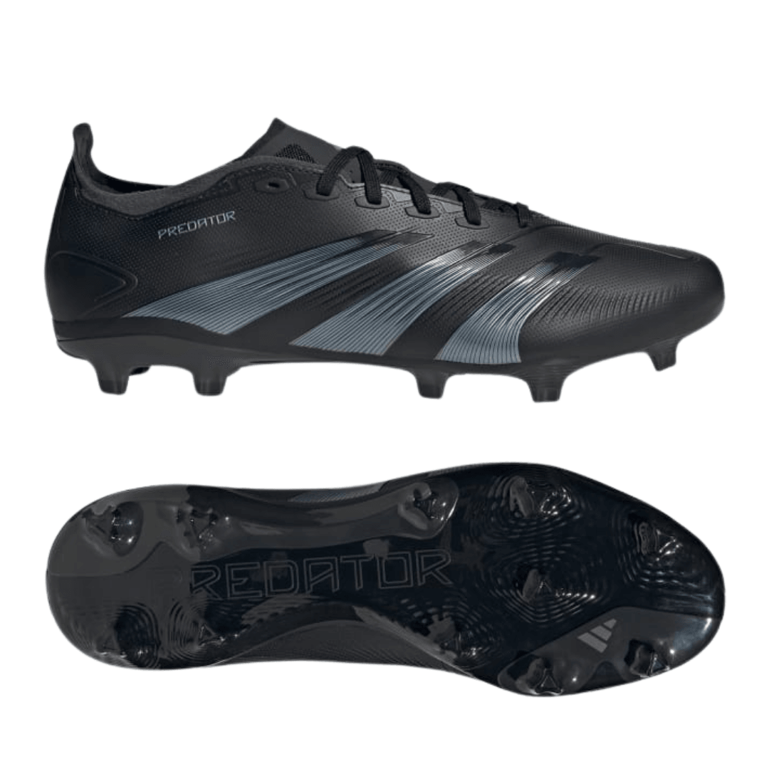 Adidas - Men's Predator 24 League Low FG 'Base Black Pack' - Core Black / Carbon / Core Black