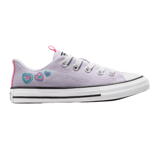 Converse - Kid's Chuck Taylor All Star Rave Hearts - Vapor Violet / Oops Pink / White