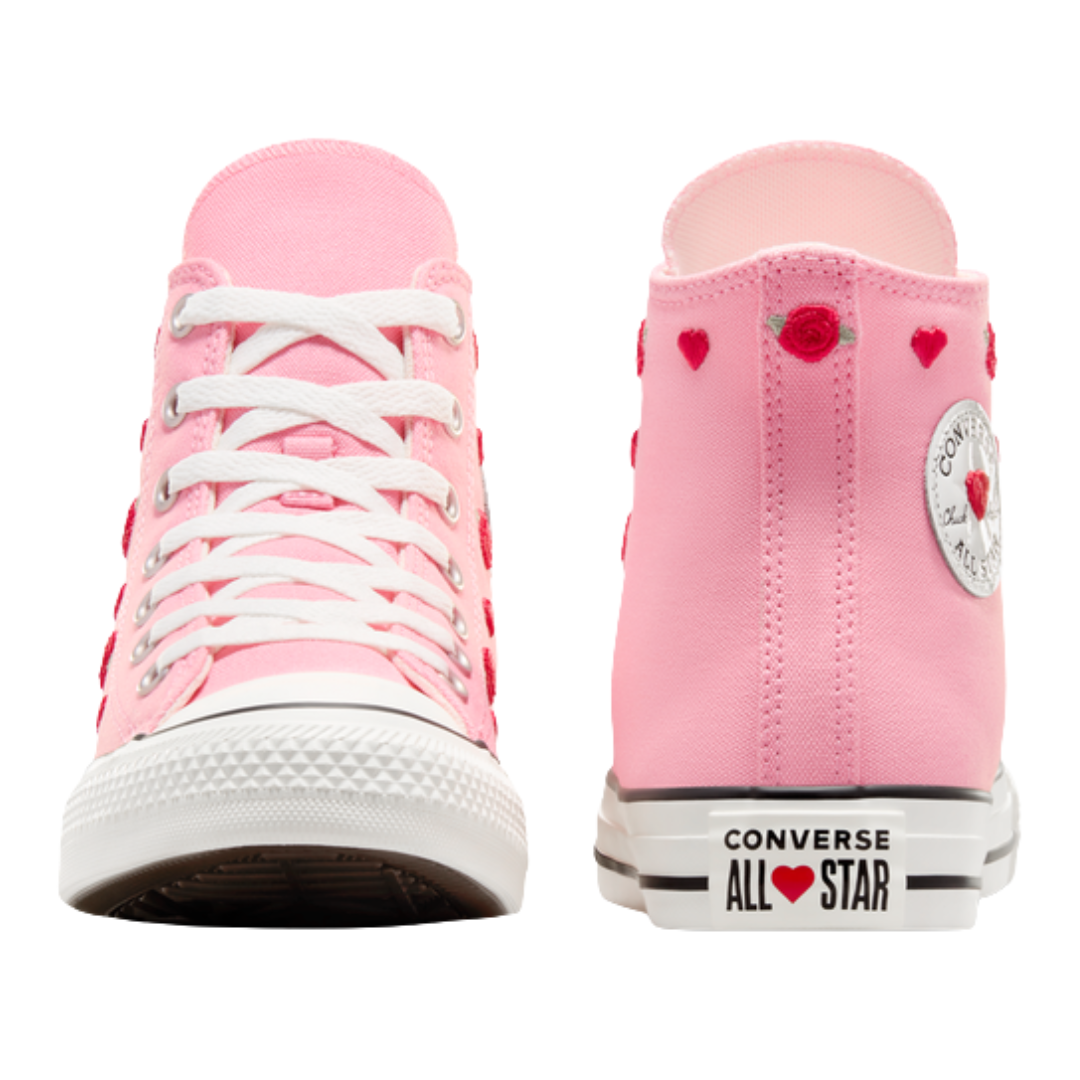 Converse - Kid's Chuck Taylor All Star High GS 'Valentine's Day 2025' - Light Jellyfish Jitter / Red / Egret