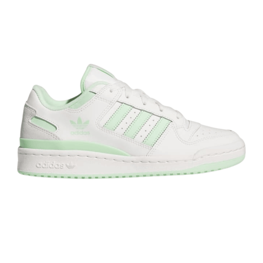 Adidas - Women's Forum Low CL Shoes - Cloud White/ Semi Green Spark/ Cloud White