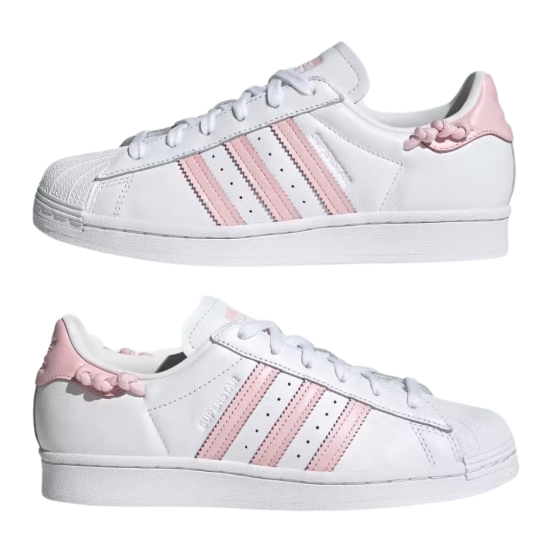 Adidas - Women's Superstar 'Knotted Rope - White Clear Pink' - Cloud White / Clear Pink / Cloud White