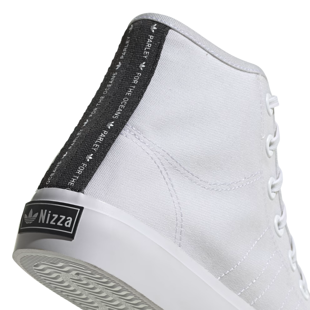 Adidas - Men's Nizza Hi 'White Black' - Cloud White / Cloud White / Core Black