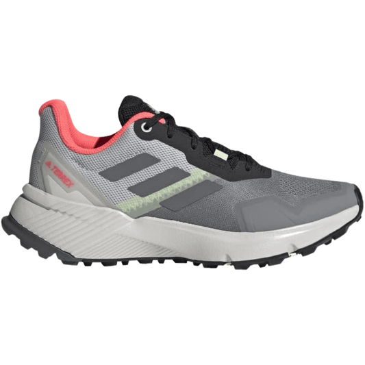 Adidas - Women's Terrex Soulstride Trail Running Shoes - Grey/Grey/Turbo