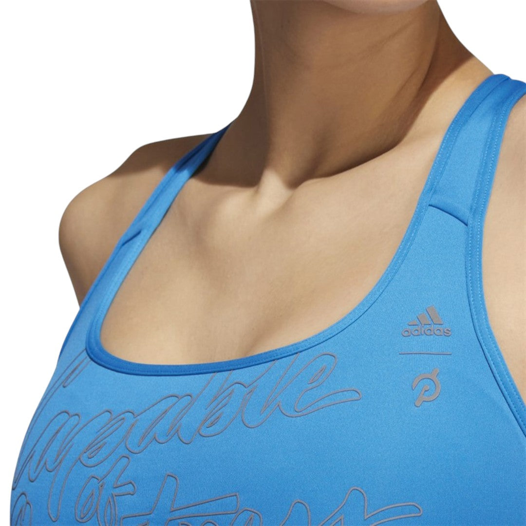 Adidas - Women's X Peloton Training Bra 'Capable of Greatness' - Blue