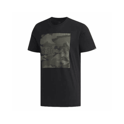 Adidas Men's Camo Box T-Shirt Black/Legacy Green