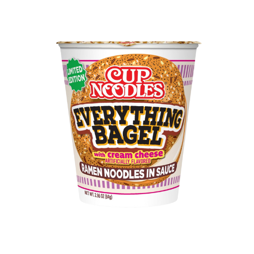 Nissin Cup Noodles Everything Bagel with Cream Cheese