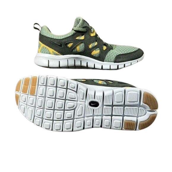 Nike Free Run 2 (GS) 'Oil Green Wheat Gold' Kid's Running Shoes