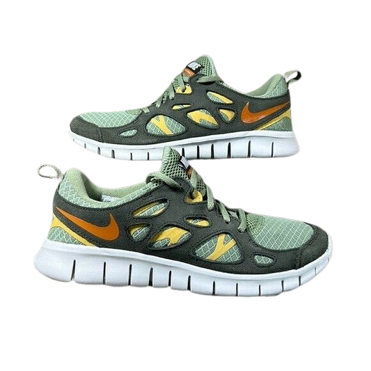 Nike Free Run 2 (GS) 'Oil Green Wheat Gold' Kid's Running Shoes