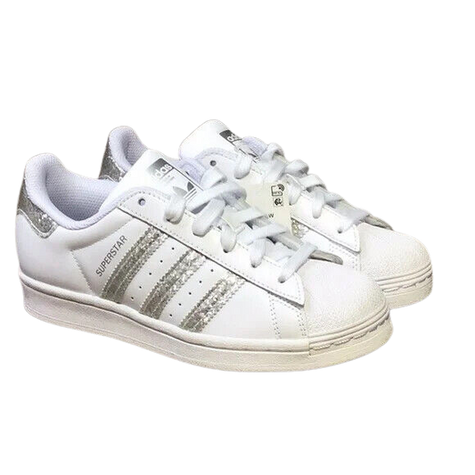 Adidas Superstar Originals 'White Glitter' Women's Shoes