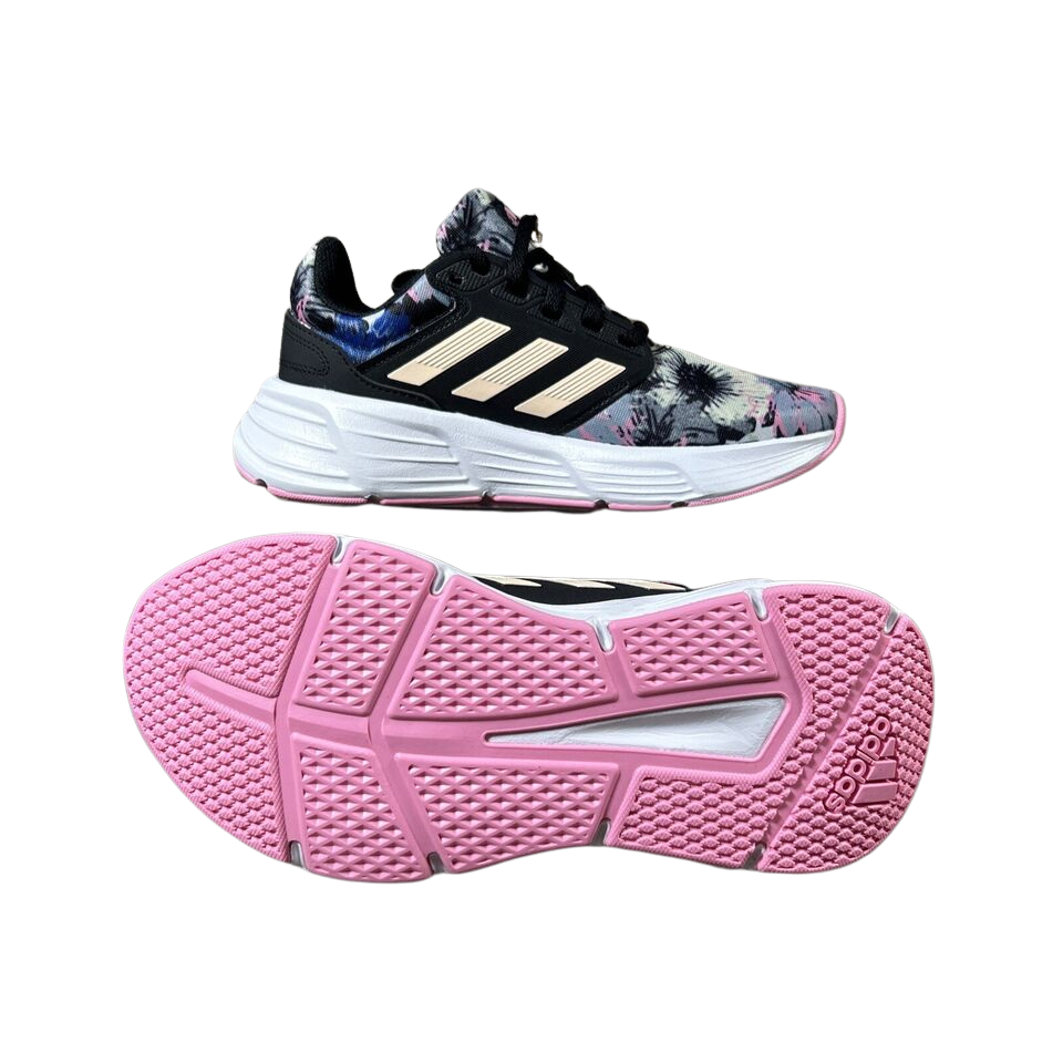 Adidas Galaxy 6 Black Floral Women's Athletic Shoes