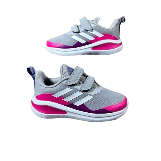 Adidas Fortarun Double Strap 'White Grey Pink' Kid's Running Shoes