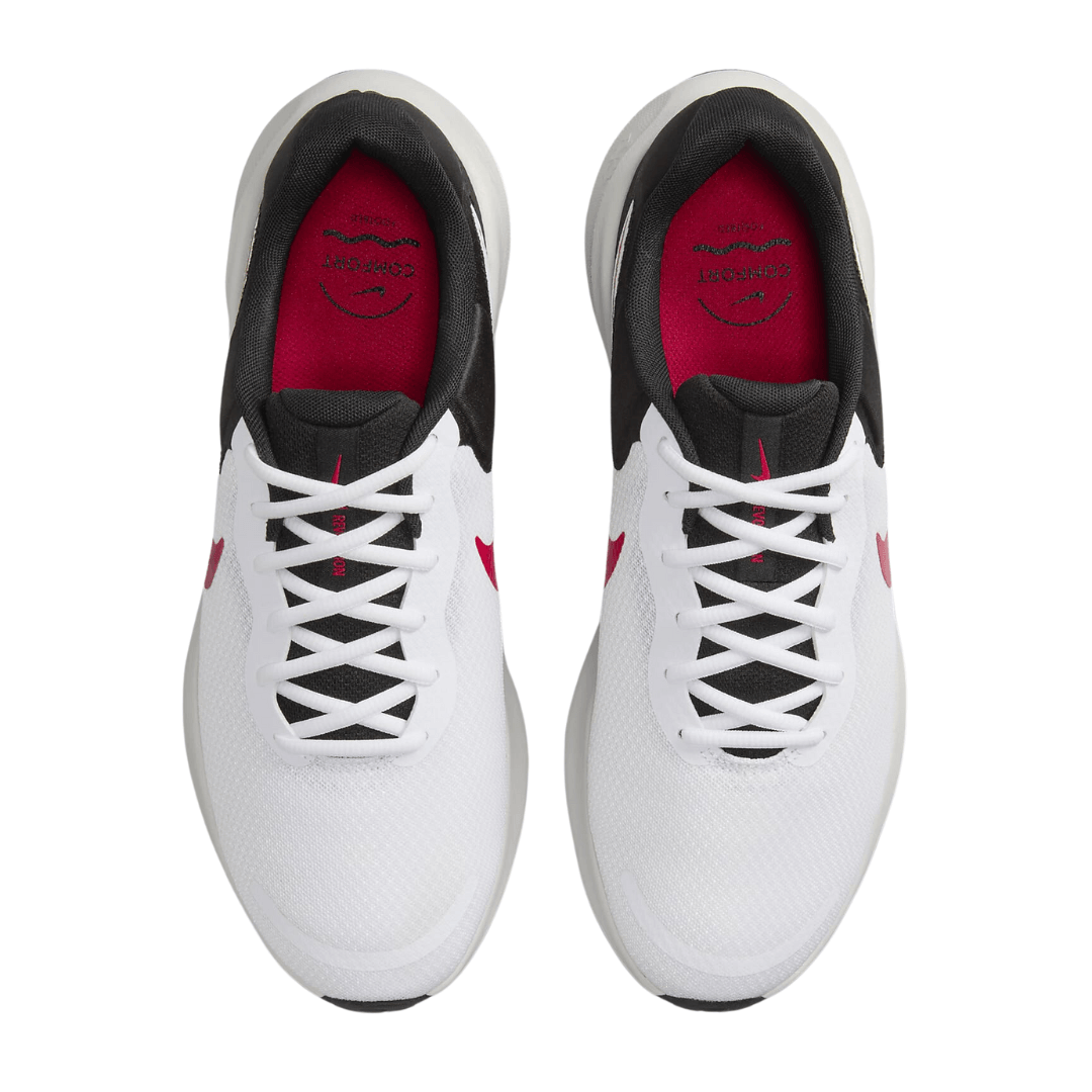 Nike - Men's Revolution 7 'White Black Fire Red' - White / Black / Photon Dust / Fire Red