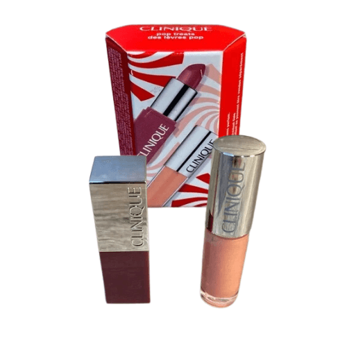 Clinique Pop Treats - Pop Lip Colour + Primer Plum and Splash Lip Gloss Air Kiss