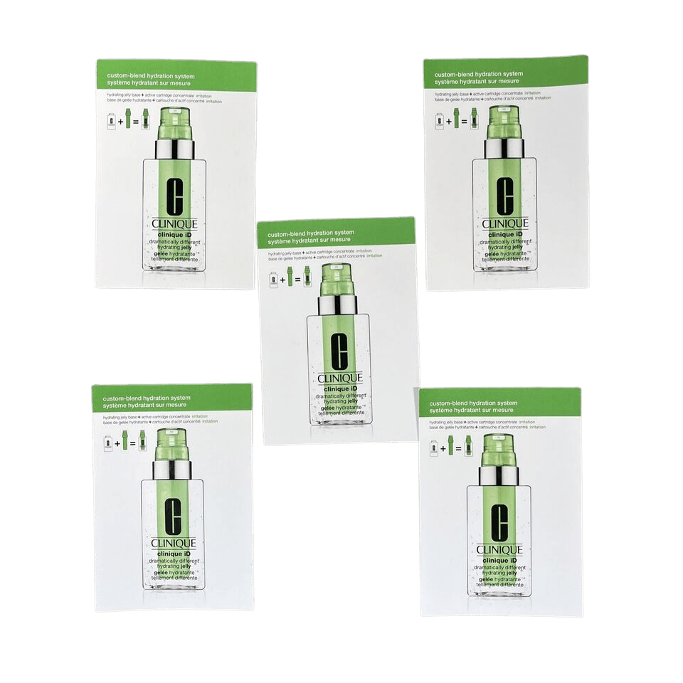 Lot of 5 Samples Clinique ID Dramatically Different Hydrating Jelly 24 hr