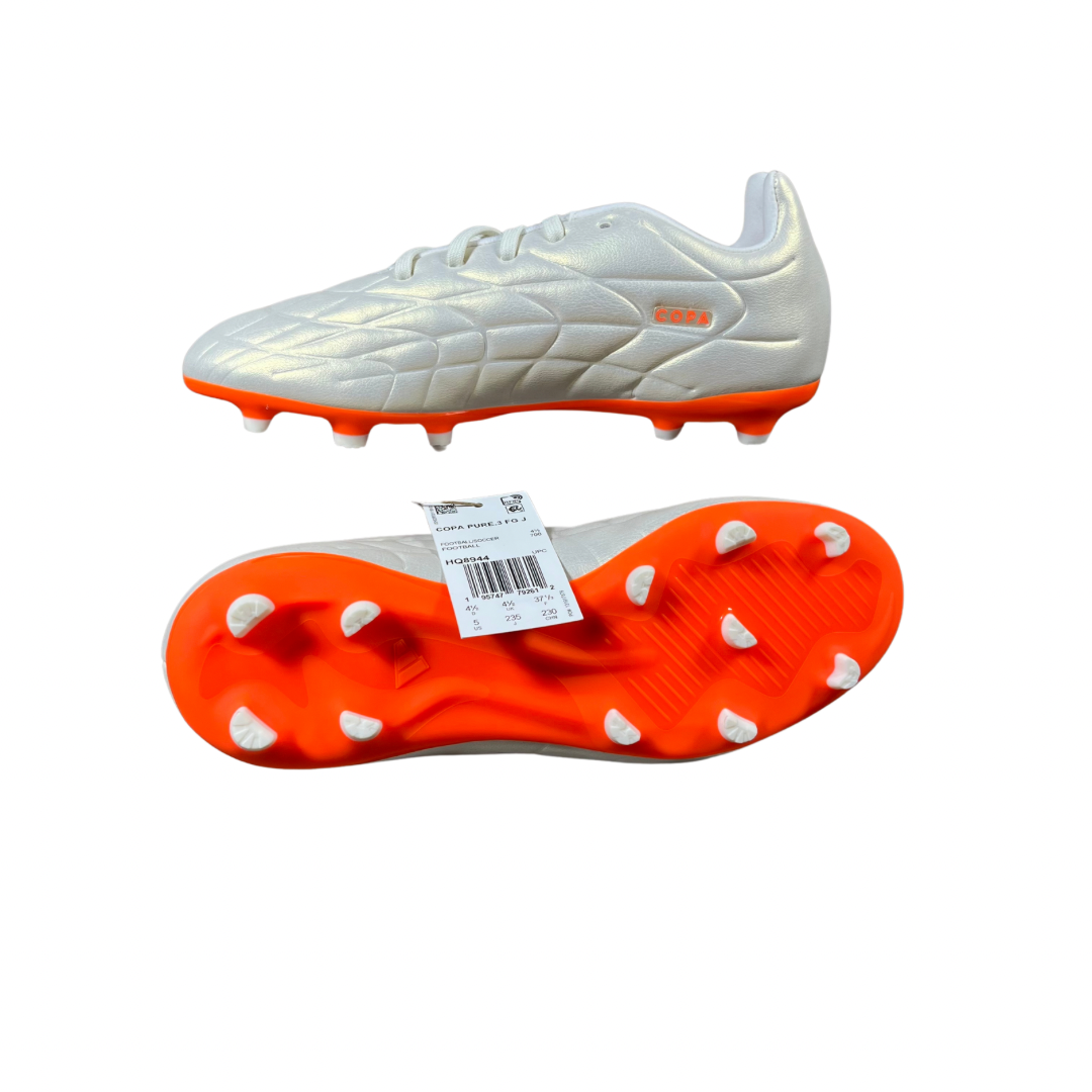 Adidas Copa Pure.3 FG J 'Silver/Orange' Kid's Soccer Cleats