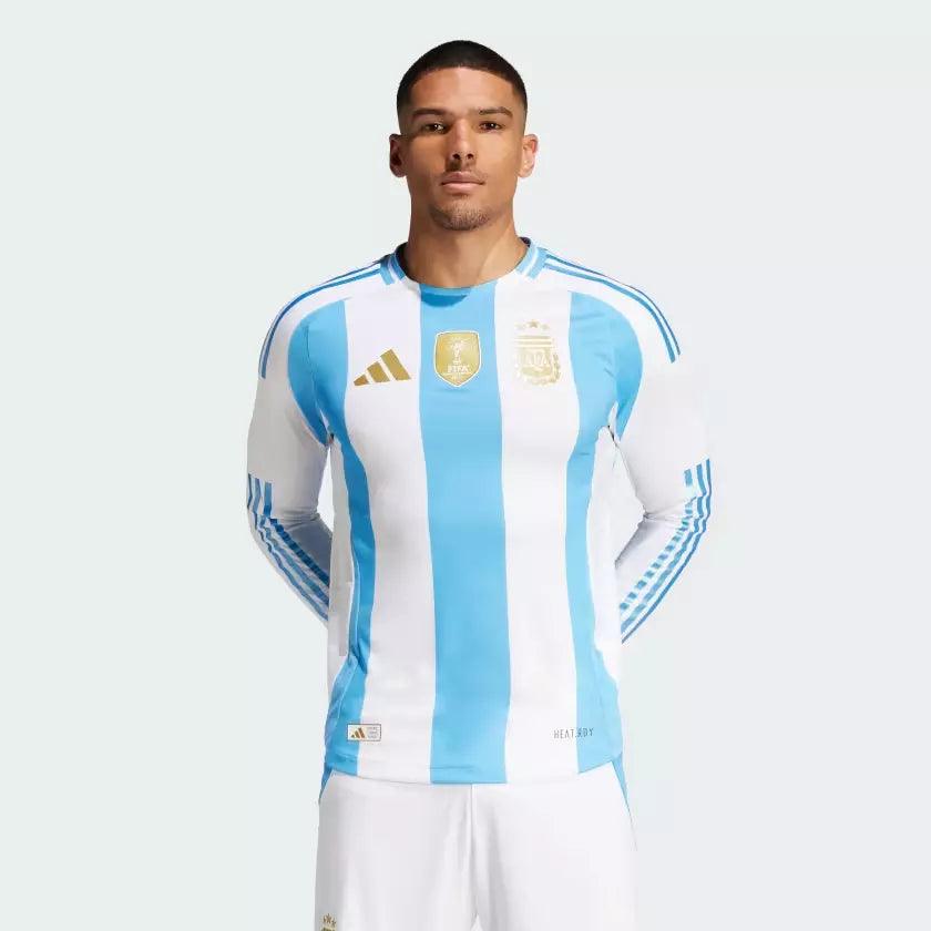 Adidas Argentina 24 Long Sleeve Home Authentic Jersey