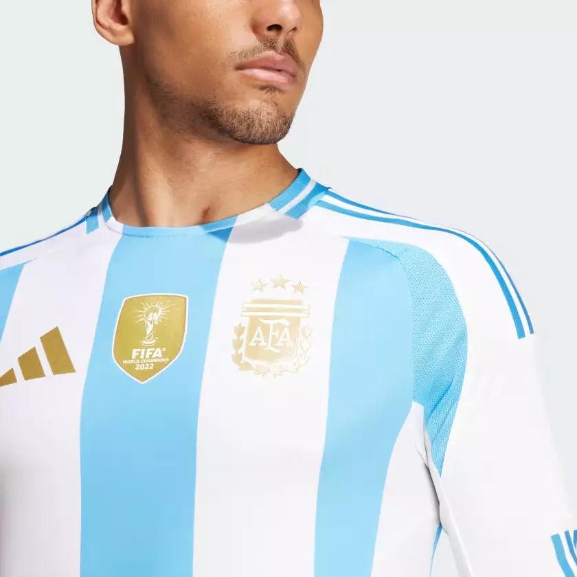 Adidas Argentina 24 Long Sleeve Home Authentic Jersey