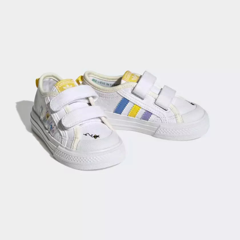 Adidas Nizza CF Infant 'White/Yellow'