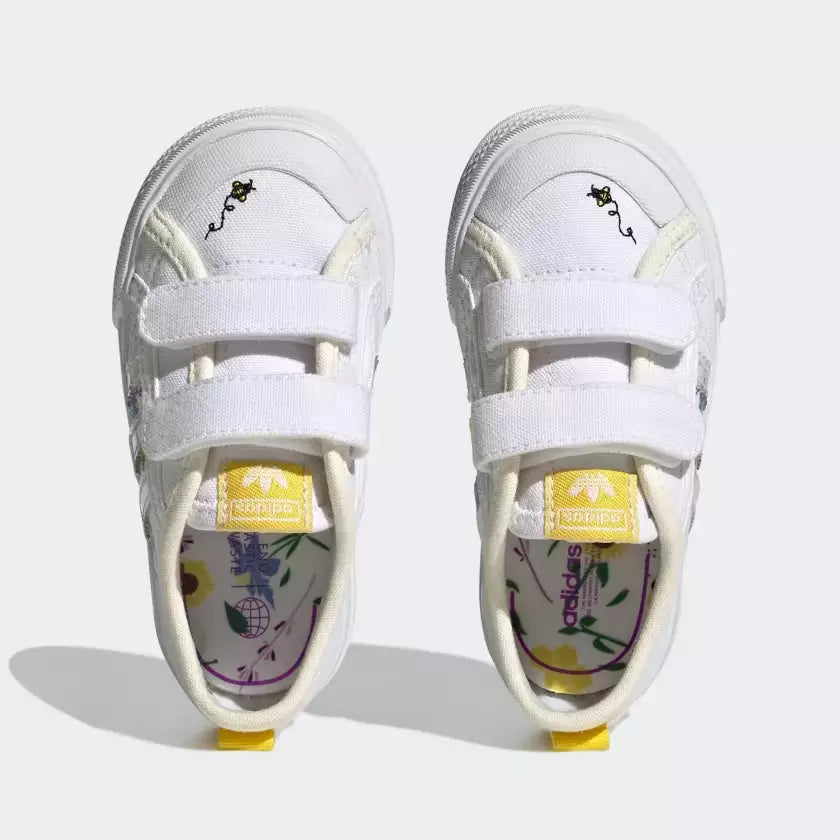 Adidas Nizza CF Infant 'White/Yellow'